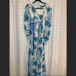 Vintage 70s Floral Wedding Guest Dress/ Bridesmaid dress